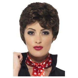 Grease Womens/Ladies Rizzo Wig / Brown